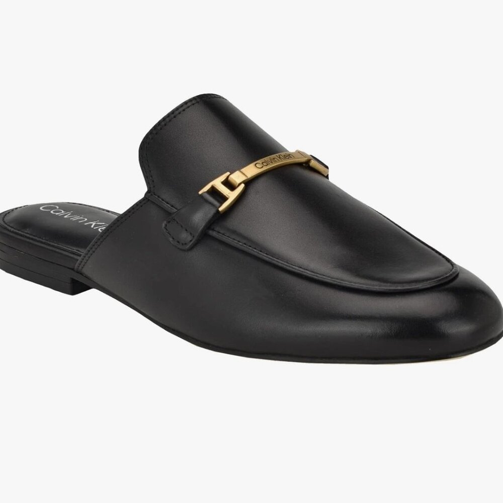CALVIN KLEIN women's black mules 6 NEW!!